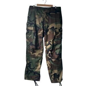 USGI BDU Pants Mens Large Regular Woodland Camo Cargo USA Made Army
